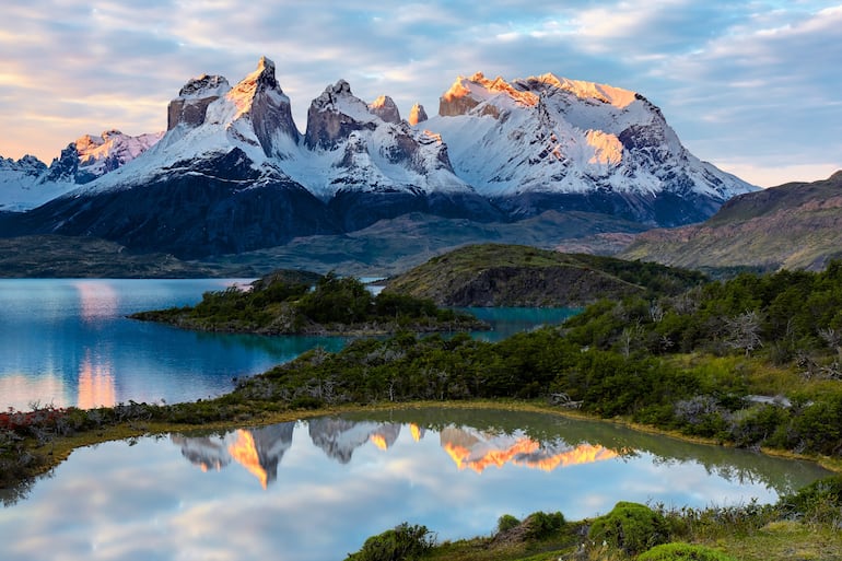 Picos de Torres del Paine, en Chile.