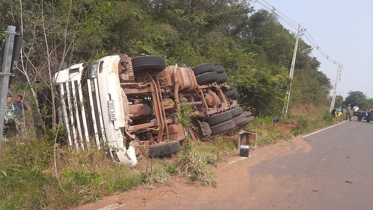 Accidente de tránsito no registra heridos. Ruta Yaguarón - Pirayú.