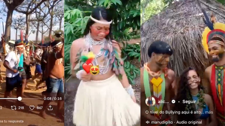 La tiktoker Cunhaporanga Tatuyo de la Amazonia brasileña (captura de TikTok)