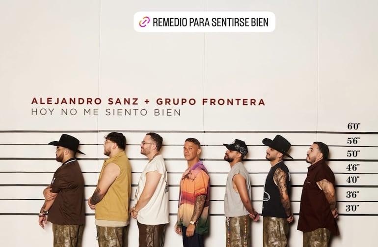 Alejandro Sanz y el Grupo Frontera lanzarán el tema musical "Hoy no me siento bien". (Captura de la historia de Instagram de Alejandro Sanz)