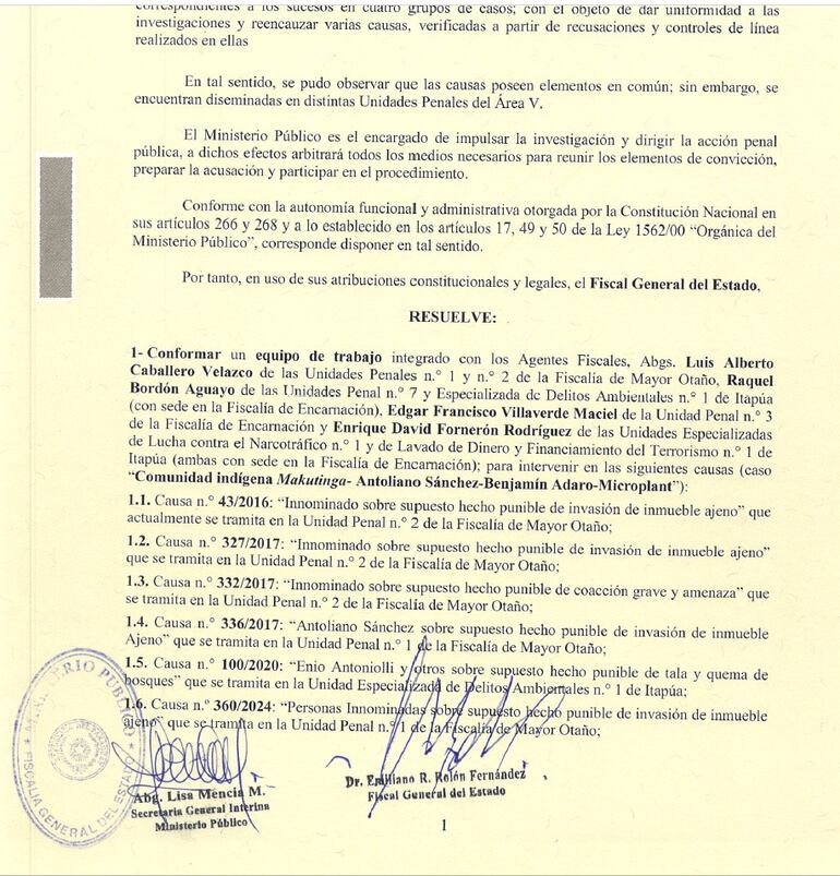 Nada menos de 12 causas que tienen relación entre si deberá investigar un equipo especial de fiscales en Itapúa.