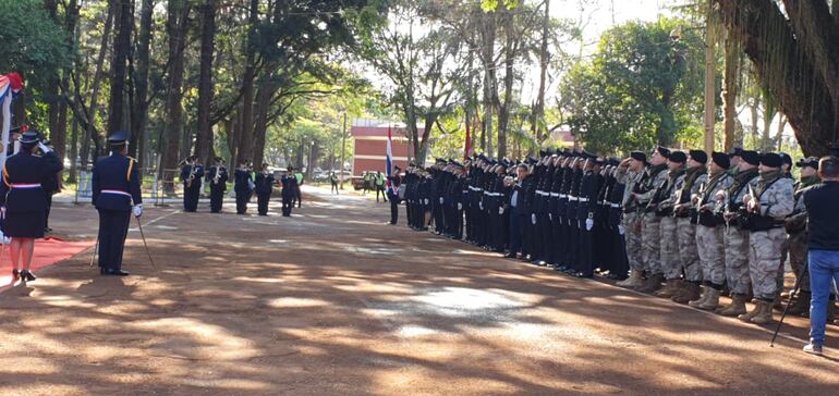 El acto fue esta mañana en el predio de la Dirección de Policía de Alto Paraná.