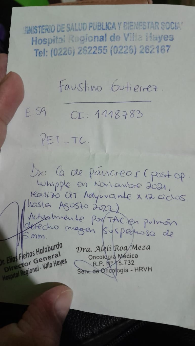 En el Incan, rechazaron asistir a paciente por costo del estudio que requiere, denunciaron.