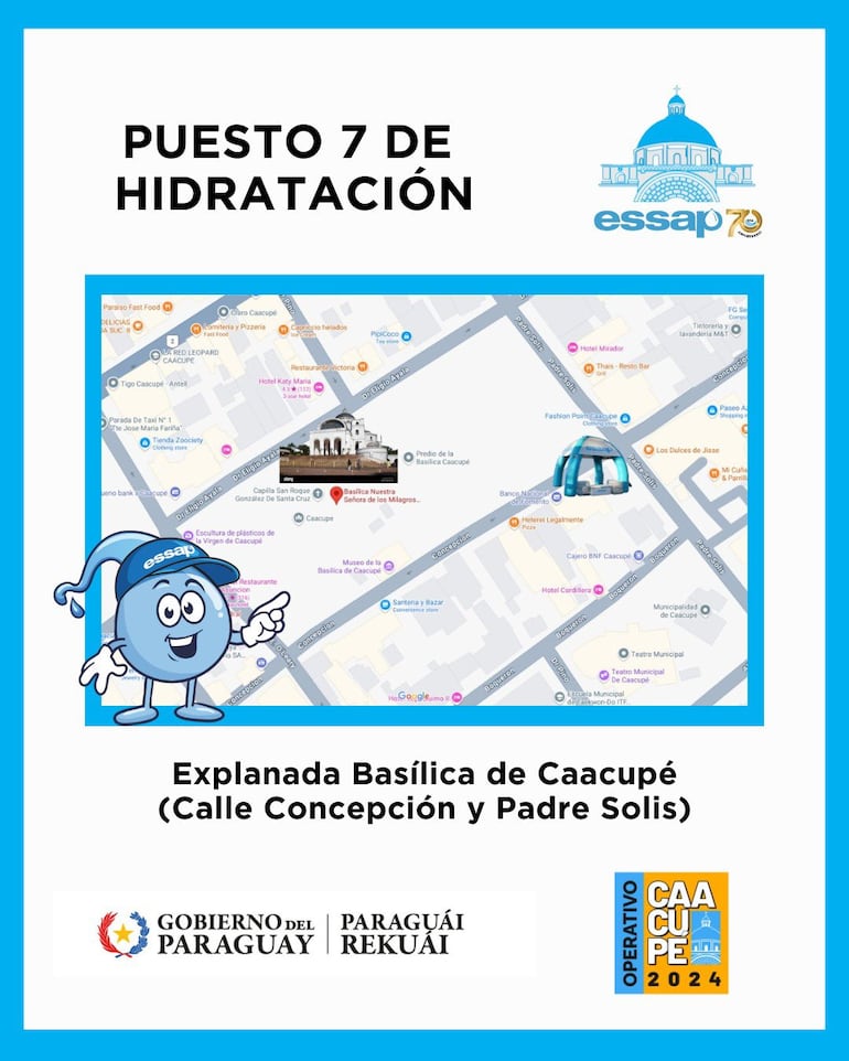 puestos hidratación Essap Caacupé