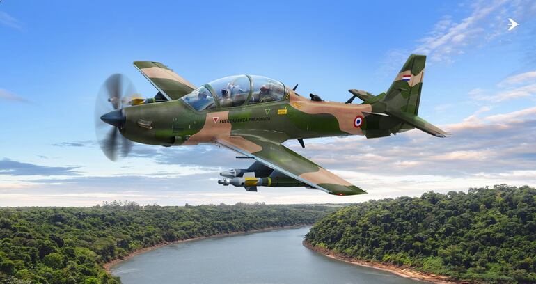 El avión Super Tucano, que prevé adquirir el Gobierno para la Fuerza Aérea. 