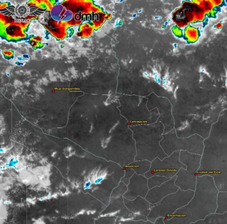 Mapa satelital de Meteorología.