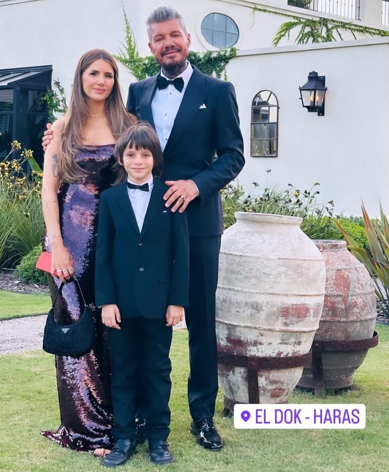 Marcelo Tinelli con su hija mayor, Micaela, y su hijo menor, Lolito. (Instagram/Marcelo Tinelli)