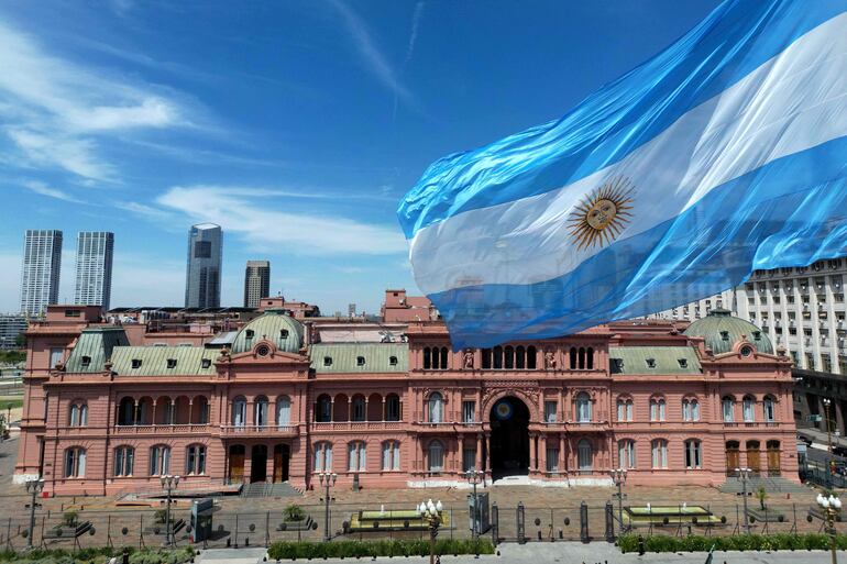 La Casa Rosada de Argentina. Hoy se elige al presidente de la República de Argentina.