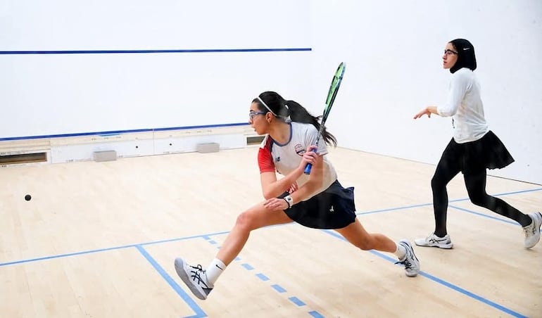 Fiorella Gatti incursionando en el British Open Junior de Birmingham.