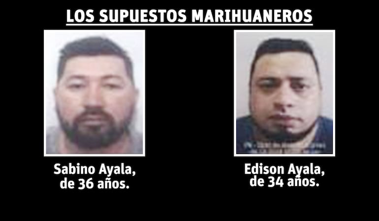 Sabino Ayala y Edison Ayala, supuestos patrones marihuaneros de Capitán Bado.