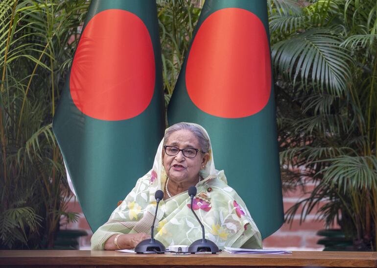 Sheikh Hasina, primera ministra de Bangladés.