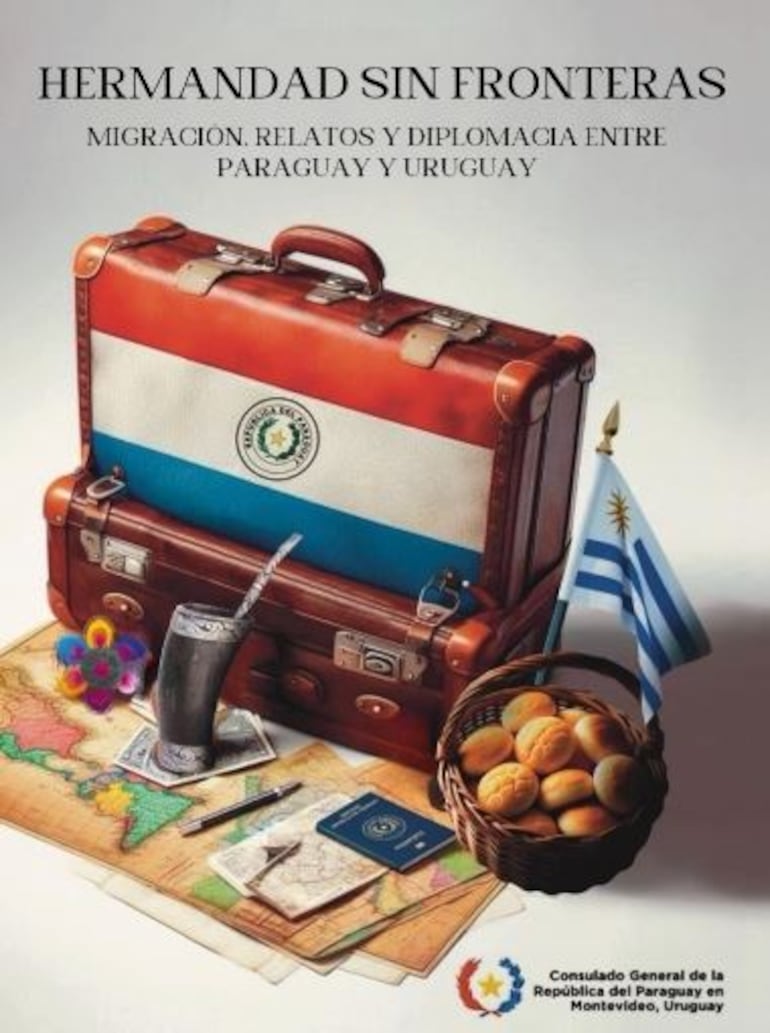 Imagen que ilustra objetos alimentos del migrante paraguayo con sus costumbres en Uruguay. (gentileza).