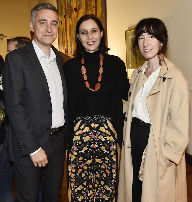 Lionel Mazoyer, Fanny Larue y Amanda Minazio.