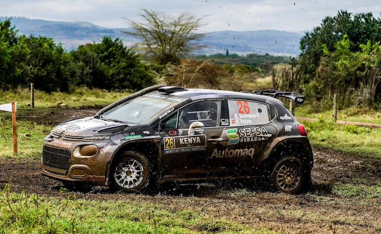 Así pasaron una zona de barro con el Citroën C3 Rally2, Diego Domínguez Bejarano y Rogelio Peñate.