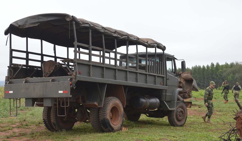 El camión de los militares masacrados hace siete años en Arroyito.