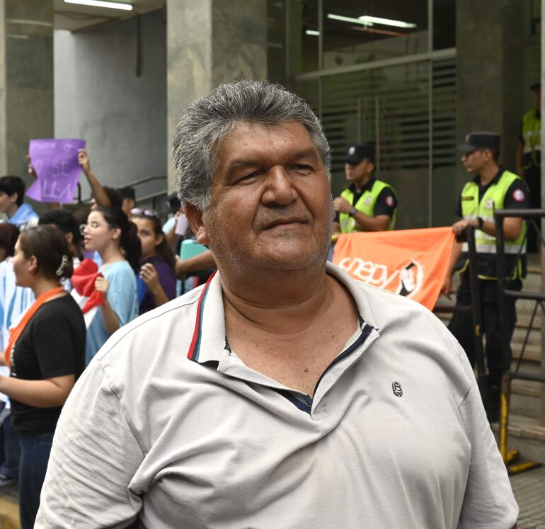 Gerardo Giménez, presidente de la Federación de Trabajadores del Transporte (Fetrat).