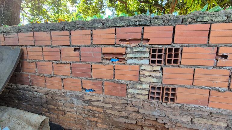 Detenidos ocultaban las sustancias dentro de los ladrillos de una muralla.