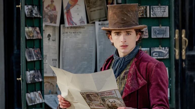 Timothée Chalamet en Wonka.