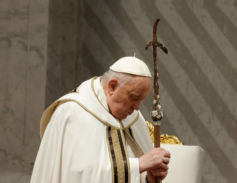 El Papa Francisco, en la Basílica de San Pedro de la Ciudad del Vaticano.