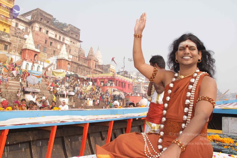 Nithyananda Paramashivam, autoproclamado Sumo Pontífice del Hinduismo y líder de los Estados Unidos de Kailasa.