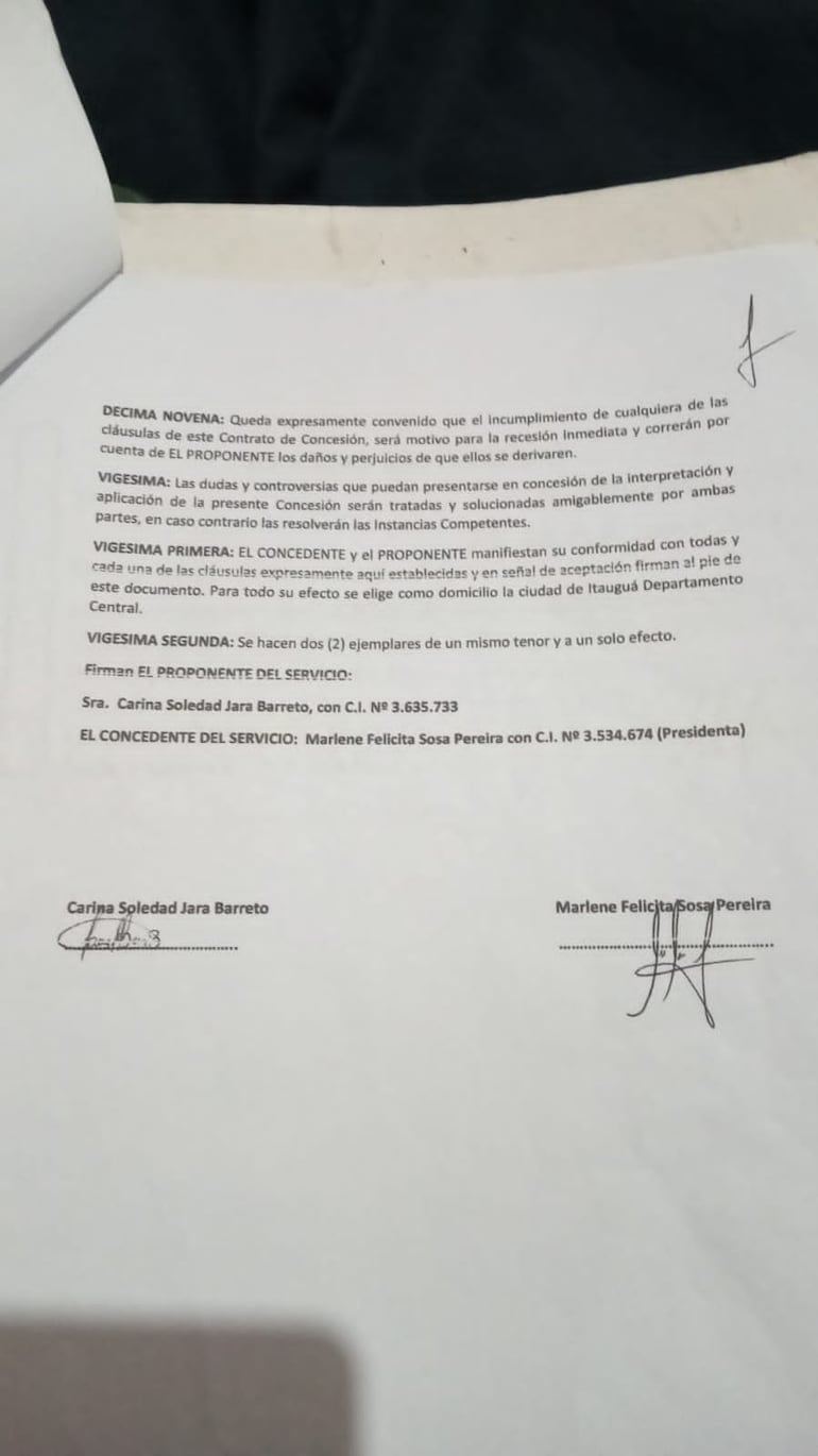 La directora Marlene Sosa, incluso contrató con un particular el usufructo de una espacio de la institución para una cantina.