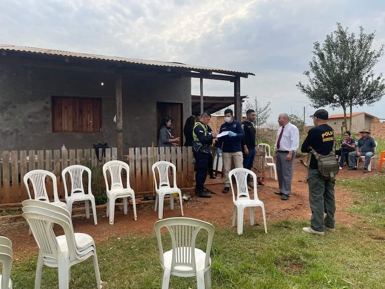 La vivienda donde ocurrió el crimen está situada en una zona rural de Minga Guazú.