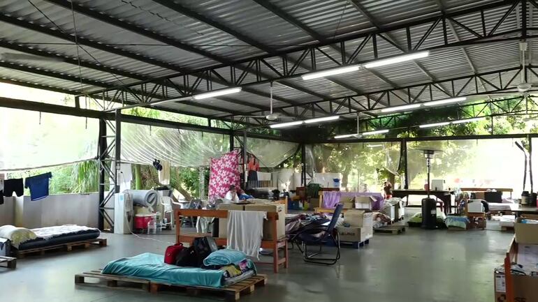 Vista acutal del albergue de familiares de pacientes en el Hospital Central del IPS.