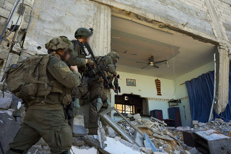 Soldados israelíes en la Franja de Gaza.