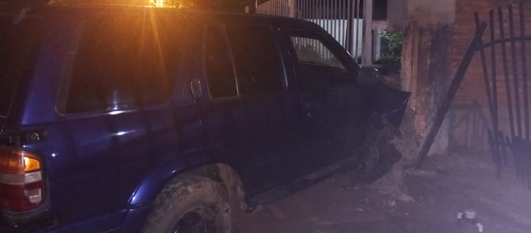 En estas condiciones quedó la camioneta involucrada en el accidente.