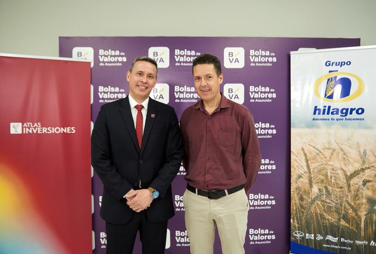 Gustavo Rivas, de Atlas Inversiones, y Christian Gossen, de Hilagro.