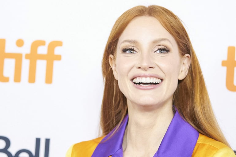 Jessica Chastain posando para los fotógrafos antes de una conferencia de presna en el Toronto International Film Festival (TIFF), de Toronto, Ontario.