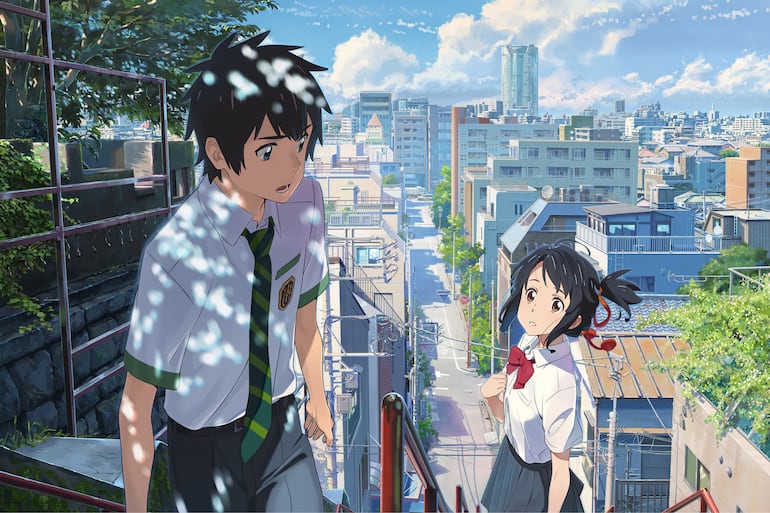 Escena de "Kimi no Na wa" ("Your name"), de Makoto Shinkai