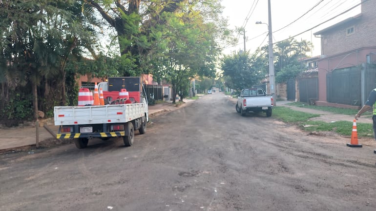 Siguen los trabajos en las calles alternativas a Mariscal López, de cara al próximo bloqueo que durará tres meses por obras viales.