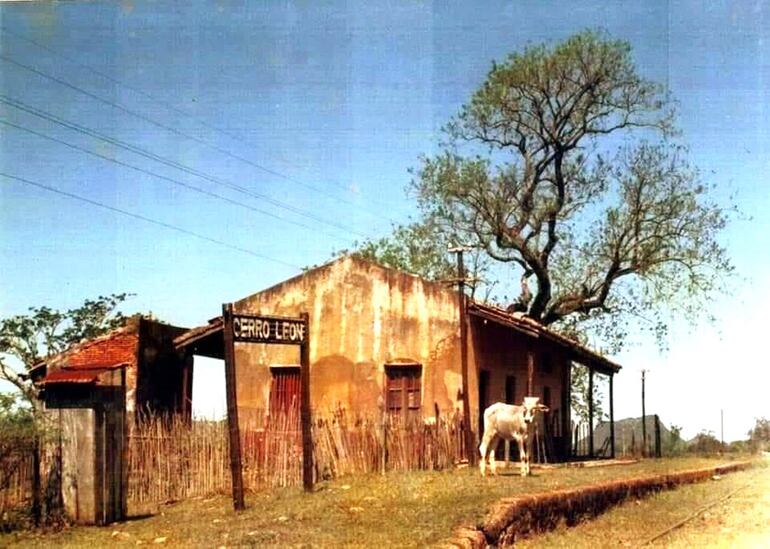 La exestación de tren de Cerro León comenzó a ser abandonada en 1990, lo que provocó su deterioro y eventual transformación en ruina.