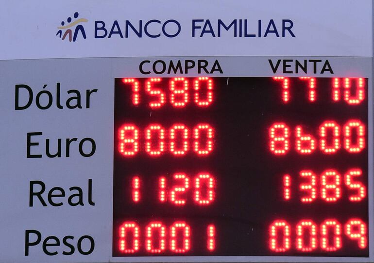 La cotización en el cambio interbancario ya superó los G. 7.700 en la jornada de este martes