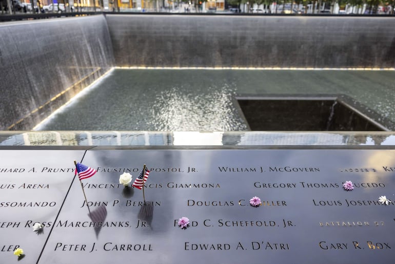 El memorial en homenaje a las víctimas del ataque del 11-S en Nueva York. 
