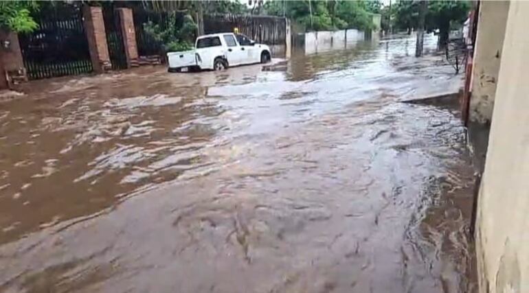 Zonas inundadas tras temporal.