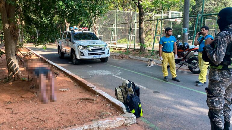 Un cuerpo sin vida fue hallado la mañana de este lunes en el Parque Carlos Antonio López.