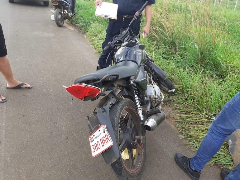 La motocicleta que al momento del accidente estaba guiado por un menor de 13 años.