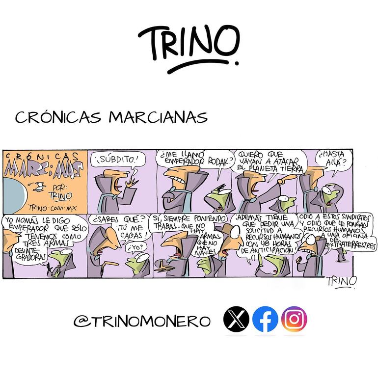 Con sus tiras cómicas, Trino busca hacer reflexionar a la sociedad.