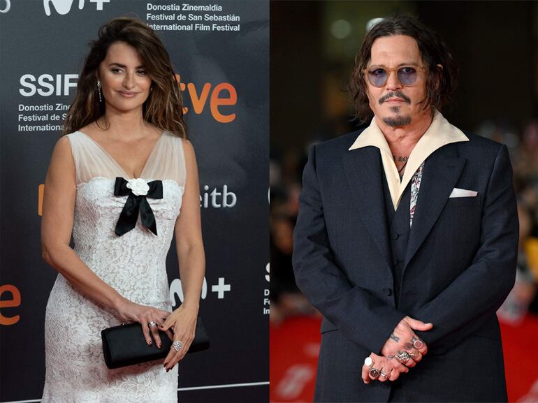 Penélope Cruz y Johnny Depp.