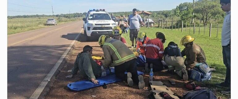 Accidente en el acceso Carapeguá-Acahay deja tres heridos.