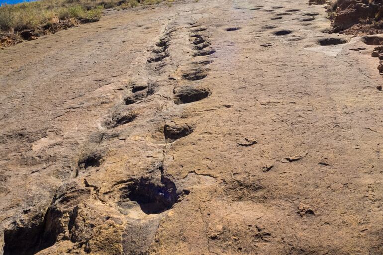 Impresionantes huellas de dinosaurios en Toro Toro, Bolivia.