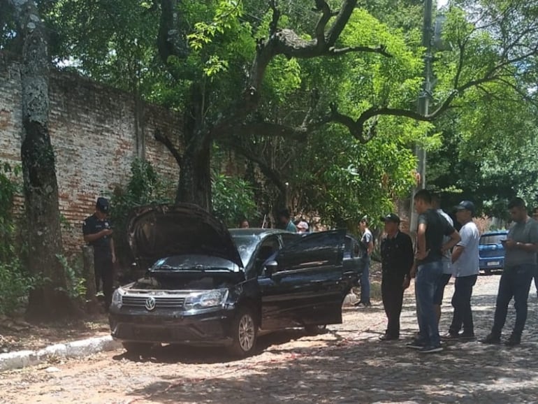 El vehículo del militar y chofer de Bolt desaparecido, Líder Javier Ríos, fue encontrado en el barrio Jara de Asunción.