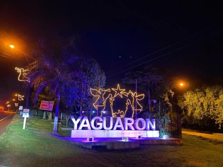 Un ambiente navideño se vive en Yaguarón.