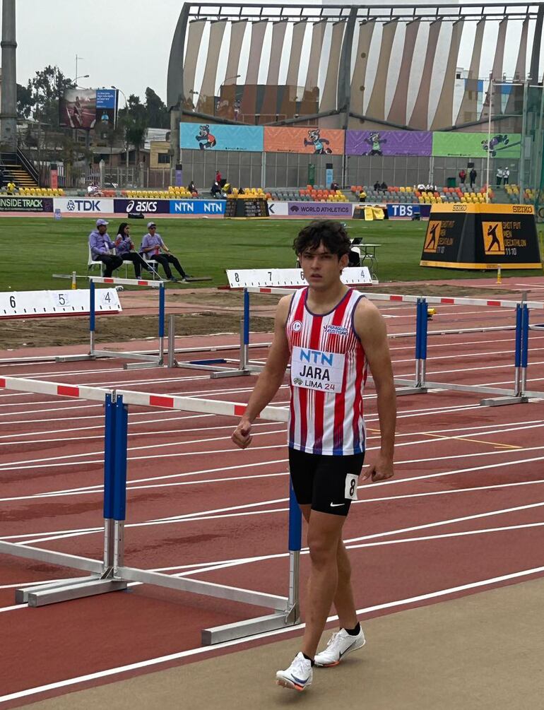 Fabrizio Jara, único representante paraguayo en el Mundial U20 de atletismo.