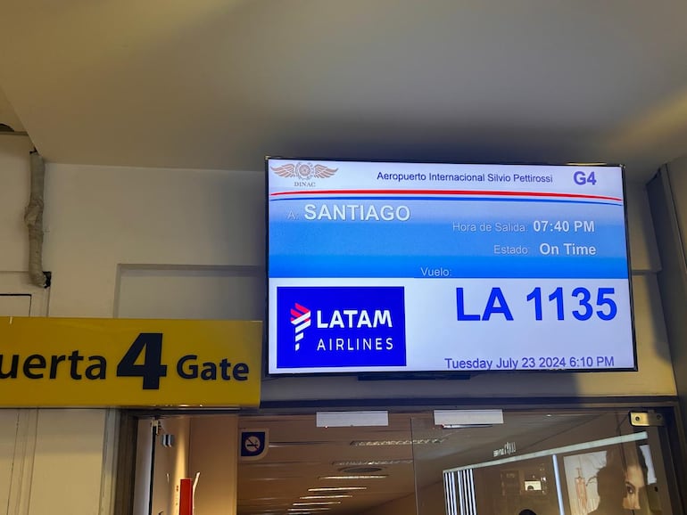 Vuelo de Asunción a Santiago de Chile volvió a ser reprogramado para las 19:40.