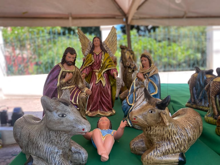 Pesebre que recuerda el nacimiento del Niño Dios.