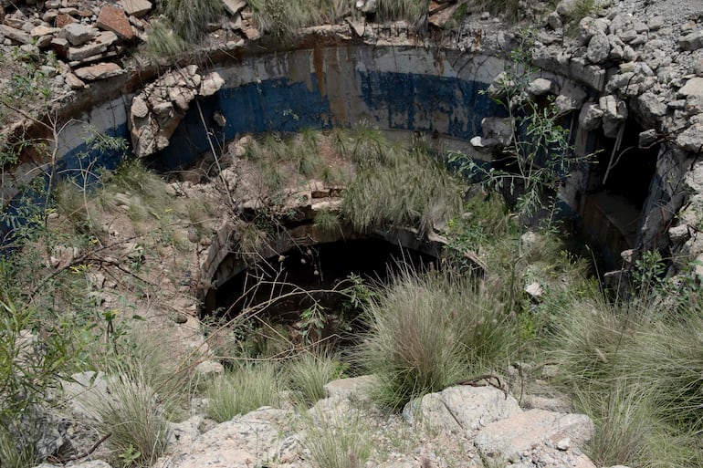 La entrada a una mina abandonada en Stilfontein.