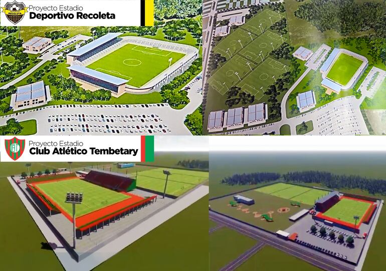 Proyectos del Deportivo Recoleta y Atlético Tembetary a ser ejecutados en la ciudad de Luque.